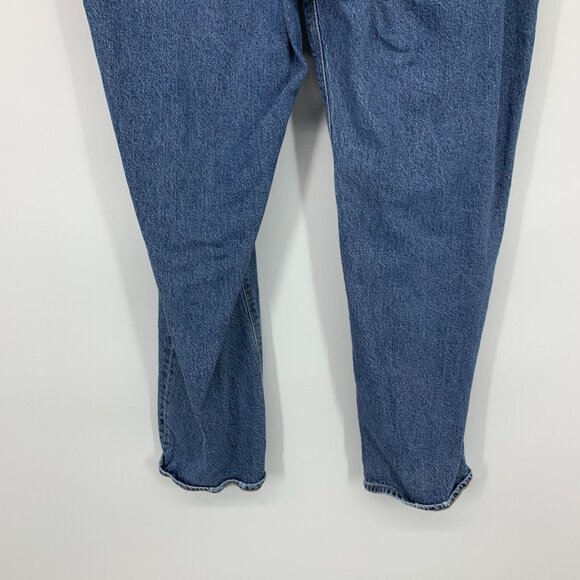 Old Navy Jeans High Rise Slouchy Straight Button Fly Blue Denim - Picture 8 of 9